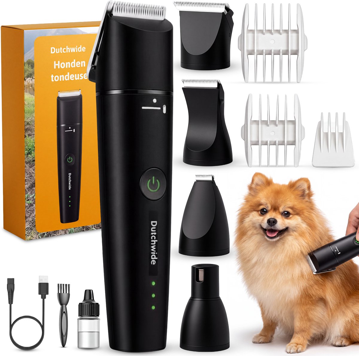 Bol.com Dutchwide Honden Katten tondeuse - Fluisterstille Tondeuse - Draadloos - Dieren Trimset - Hondentrimmer - Trimtafels voo... aanbieding