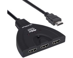 HDMI Switch - Hdmi Splitter - 3 ingangen - 1 uitgang - 4K 60hz - 1080 Full HD