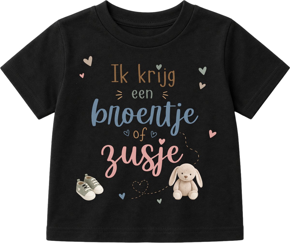 Ik Krijg Een Broertje Of Zusje T-shirt - Zwangerschap Aankondiging Cadeau – Unisex T-Shirt voor Jongens & Meisjes & Baby Tshirt met Tekst – Creatieve Bekendmaking Zwangerschap voor Opa, Oma & Grote Broer/Zus – Origineel Baby Cadeau – Maat 140-146
