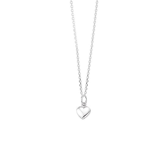 Glams Ketting Hart 1,1 mm 41 + 4 cm - Zilver