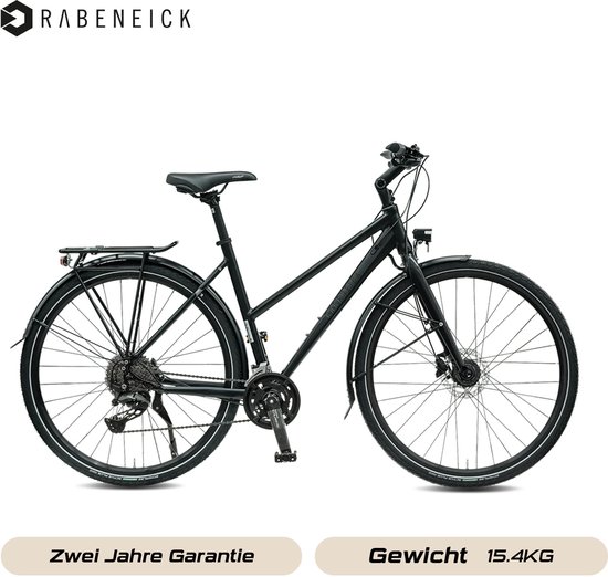 Rabeneick TS5 Lite 28 Inch Stadsfiets - Lichtgewicht Fiets - Shimano 9 Versnellingen - Schijfremmen - 50cm Frame - Voor Dames en Heren - Zwart van Merkloos — afbeelding 5
