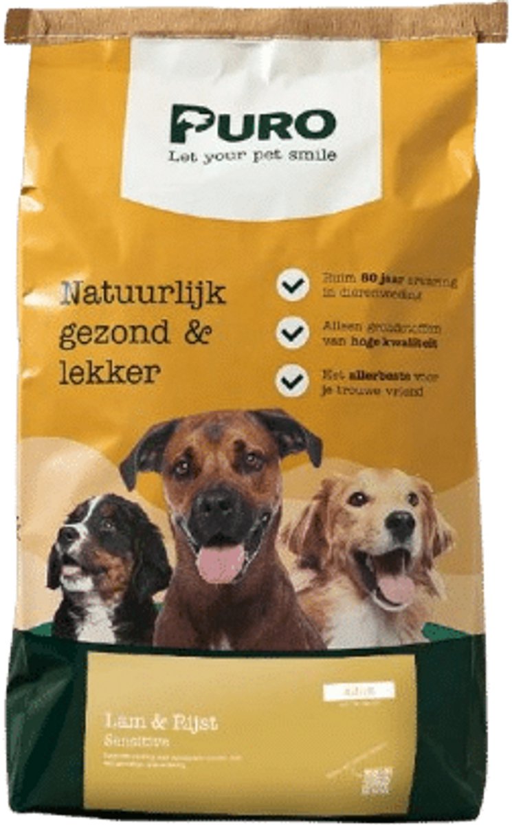 Puro Sensitive - Lam en Rijst - Hondenvoer - 5 kg