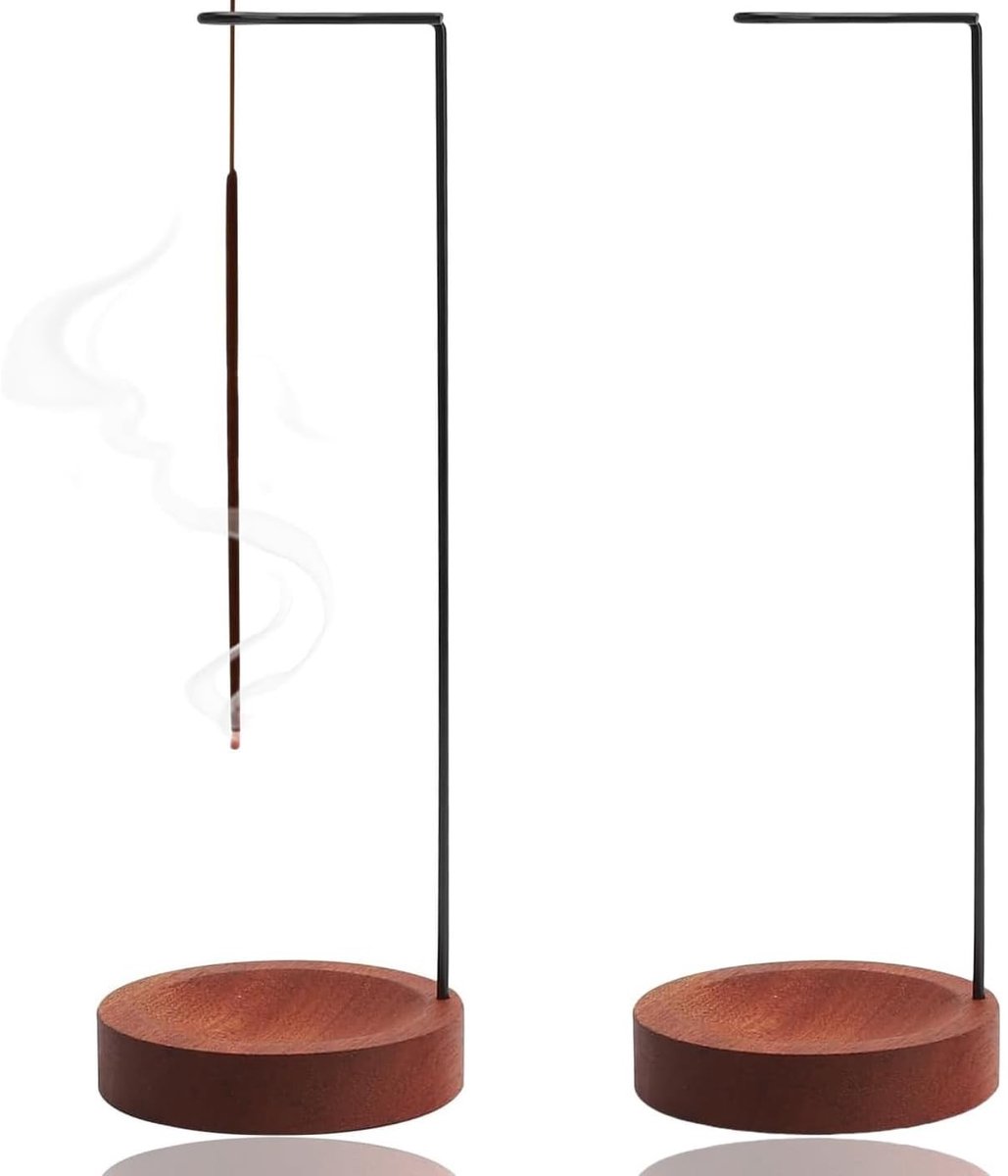 Elzusha - Wierookstokjeshouders - Set van 2 van hout