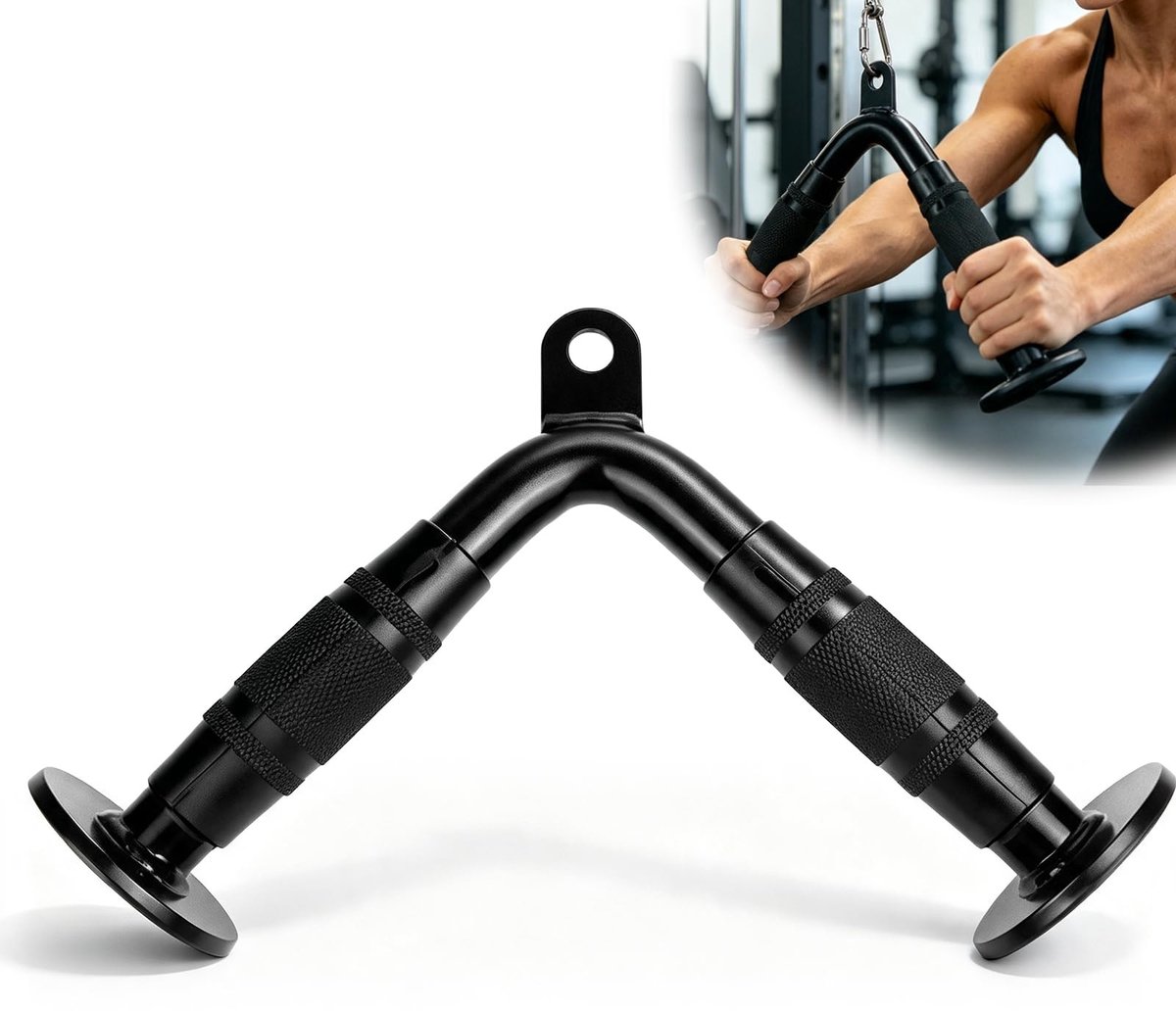 Elzusha - Triceps V-stang voor kabeltrek - Ergonomische handgreep