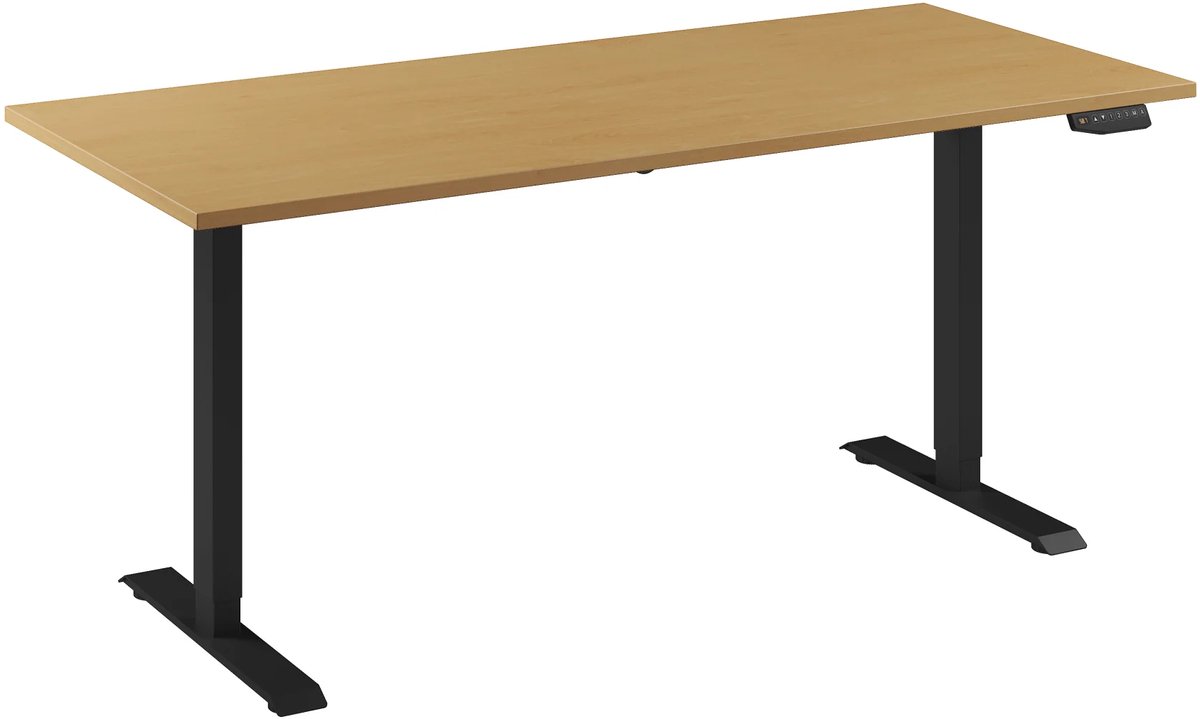 Bureau Adjust 1 Plus QA 180x80 Zwart/Beuken