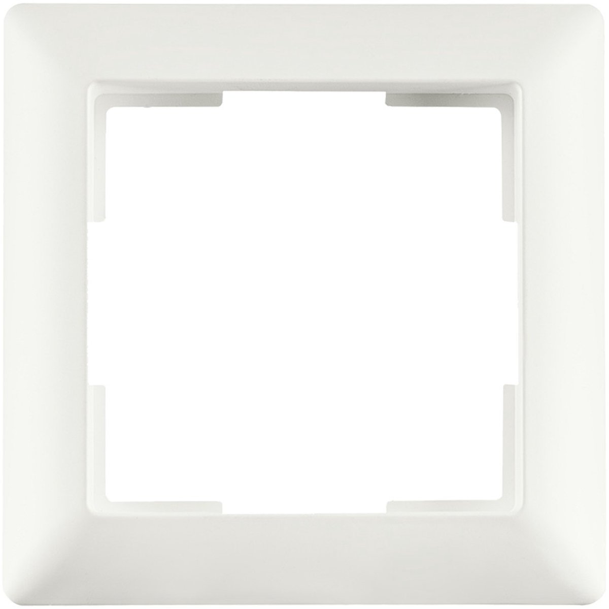 ION Industries - Afdekraam - J1- 1-voudig - verticaal/horizontaal - 80 x 80 x 11 mm - Mat Alpin Wit