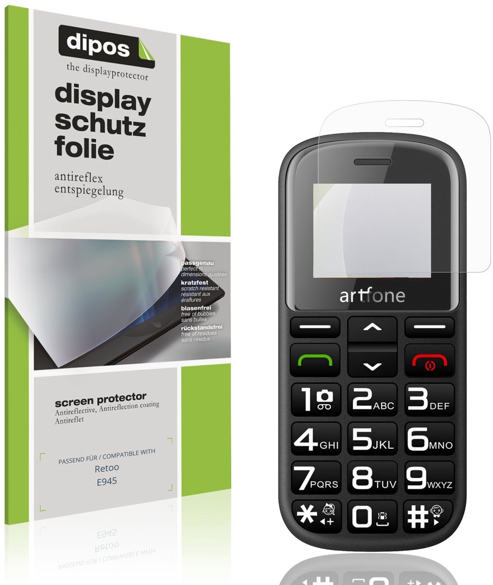 dipos – 4x Matte Beschermfolie geschikt voor Retoo E945 | Krasbestendige & antireflecterende Screenprotector Ultra-Thin