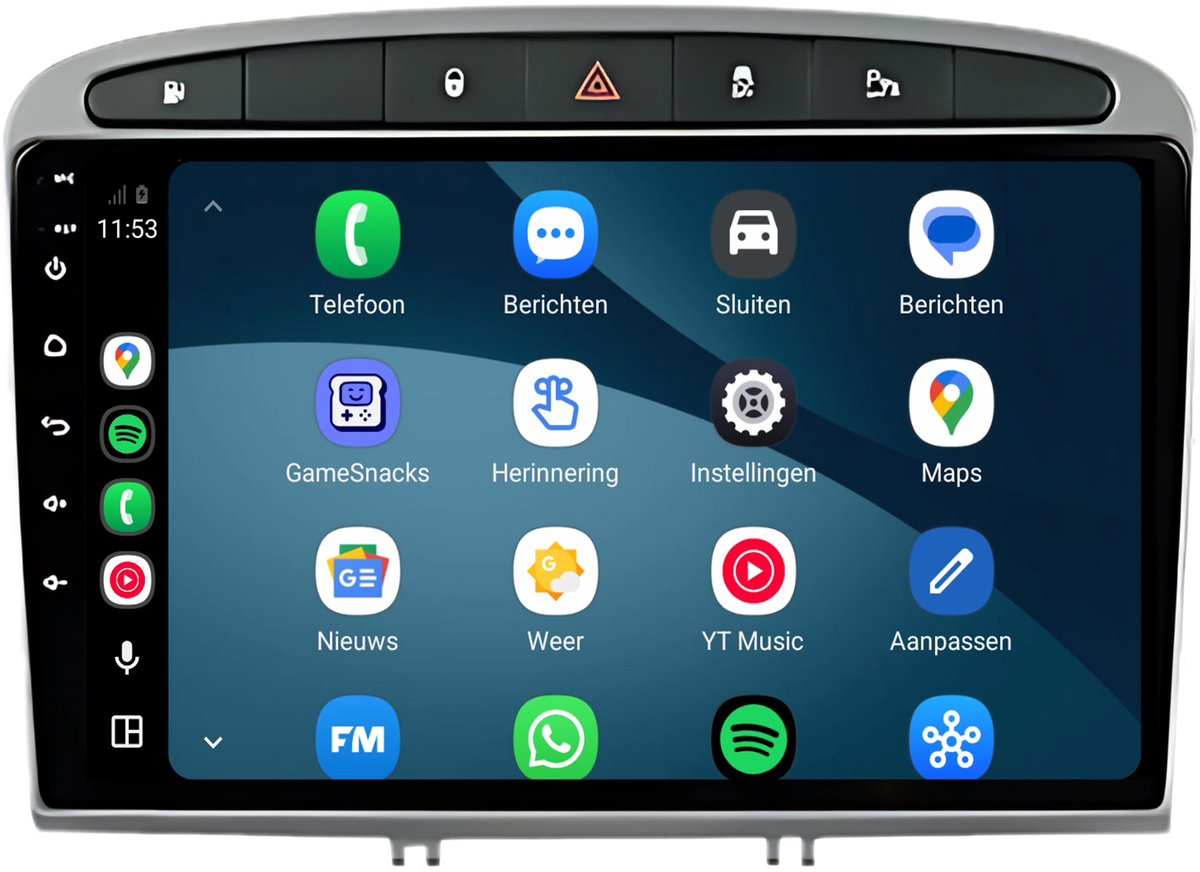 CarPlay autoradio geschikt voor Peugeot 308 & 408 | 2007 t/m 2020 | CTX-7048 | 2007 2008 2009 2010 2011 2012 2013 2014 2015 2016 2017 2018 2019 2020 | 9 inch | Android 15 | Draadloos Apple CarPlay & Android Auto | 2GB + 32GB | Bluetooth & Wifi