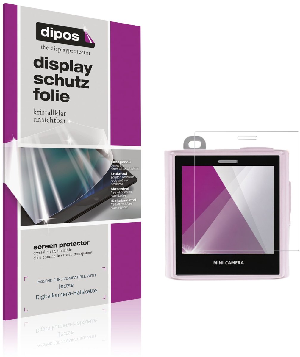 dipos – 4x Beschermfolie geschikt voor Jectse Digitalkamera-Halskette | Krasbestendige & heldere Screenprotector Ultra-Thin