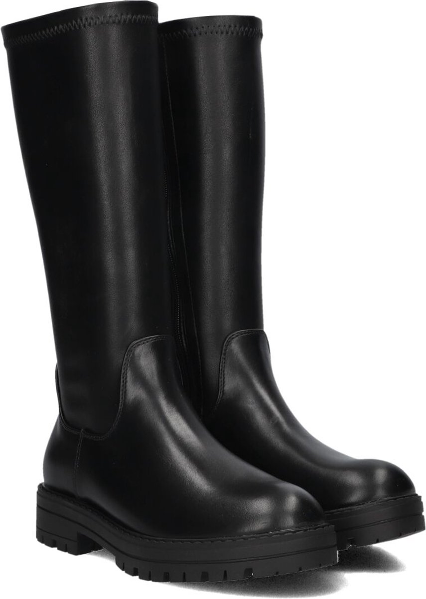 Wysh C0600-4 Laarzen - Leatherlook - Meisjes - Zwart - Maat 37