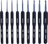 MALEZO Professional Crochet Hook Set - Ergonomique - Set de crochet avec poignée souple - 9 pièces