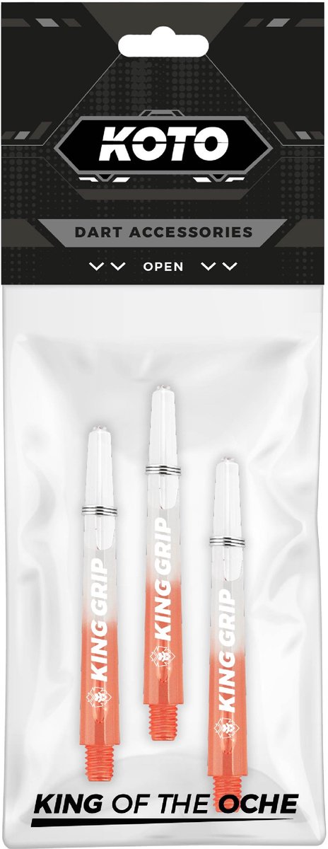 KOTO King Grip Colors Red Clear - Dart Shafts van KOTO — afbeelding 3