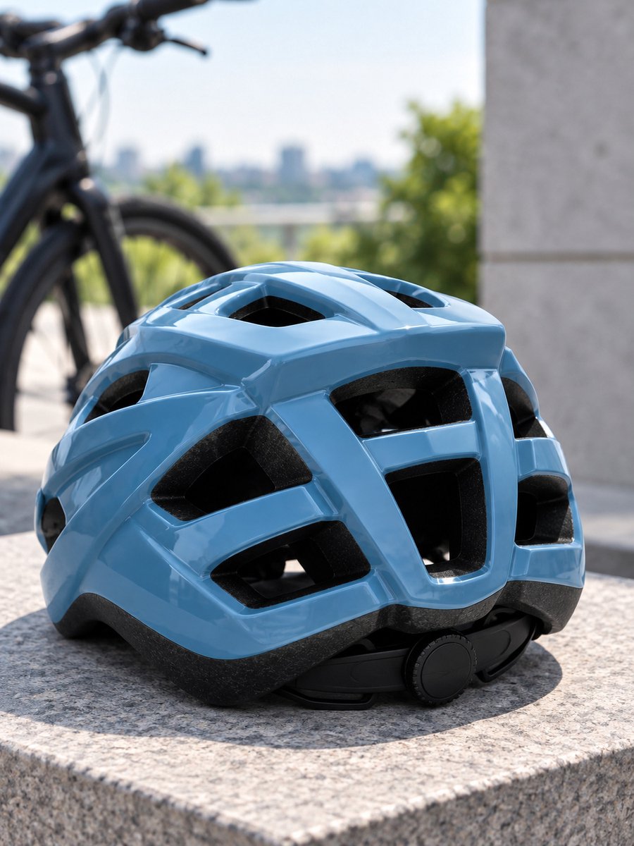 Premium Fietshelm - Lichtgewicht &Verstelbaar - Sky Blue
