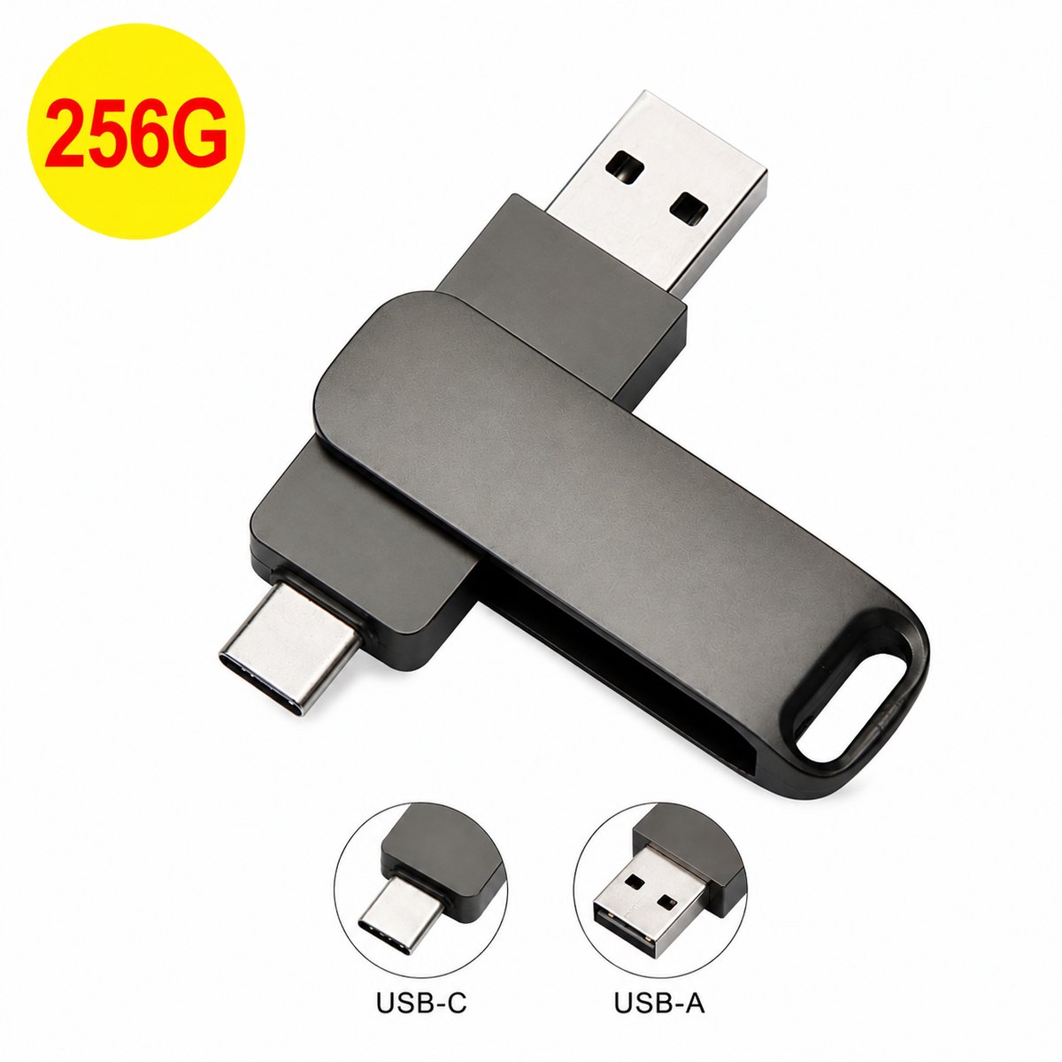 USB Stick 256 GB -Stick-USB C en USB A-USB 3.0 - USB-C Stick-Universeel
