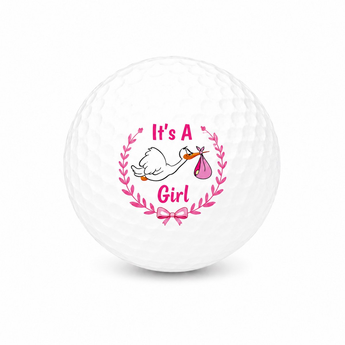 Wilson Golfballen It's a Girl - Geboorte Golf Cadeau - 15 stuks - Bedrukte Golfballen