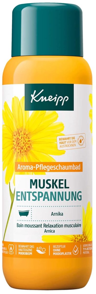 Kneipp Aroma Care Foam Bath Muscle Relaxation – 400 ml – Schuimbad met Waardevol Arnica-extract – Verzorgend & Ontspannend Badschuim