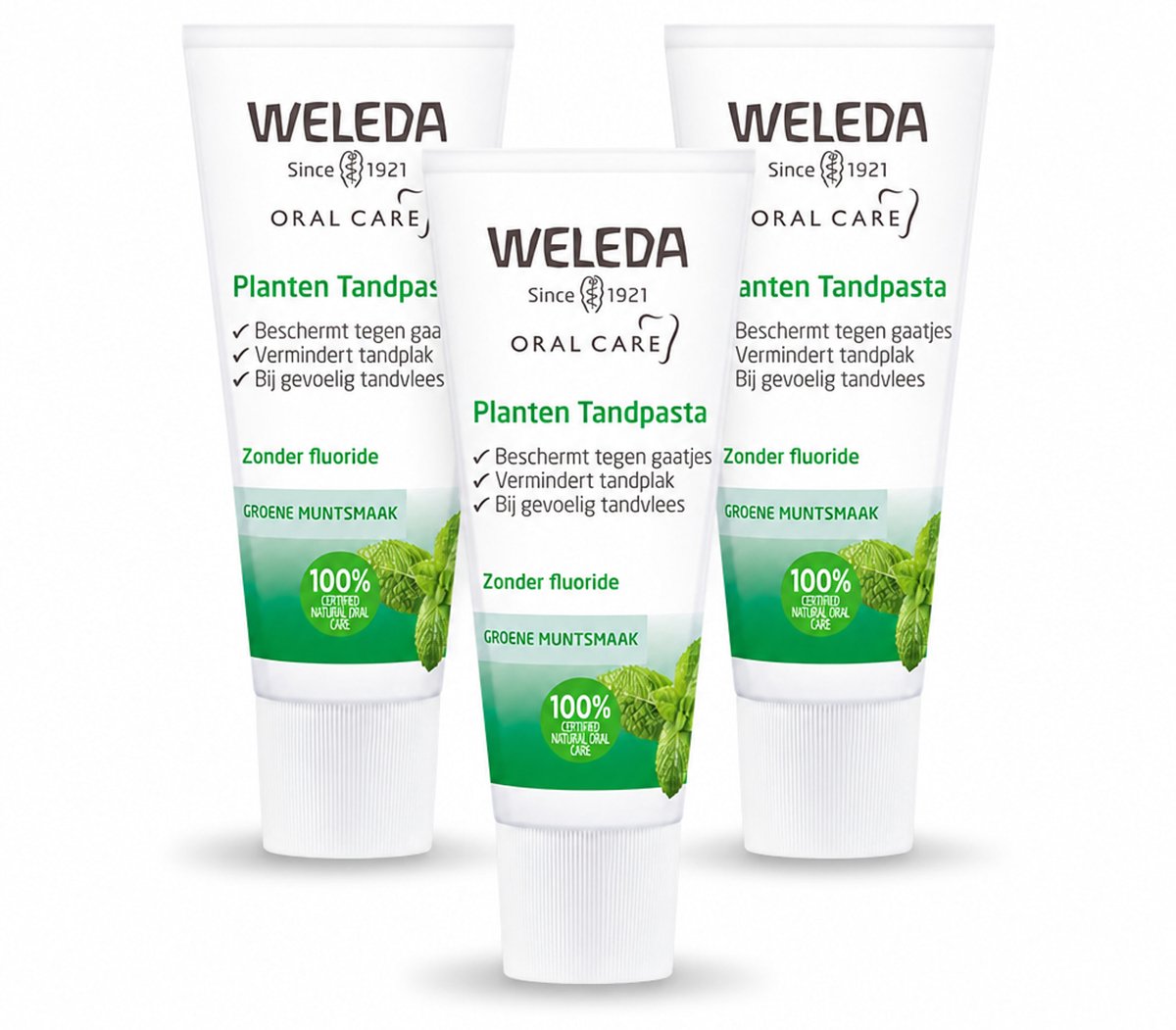 3 x WELEDA - Planten tandpasta - 75 ml - Bulkverpakking - 3 stuks