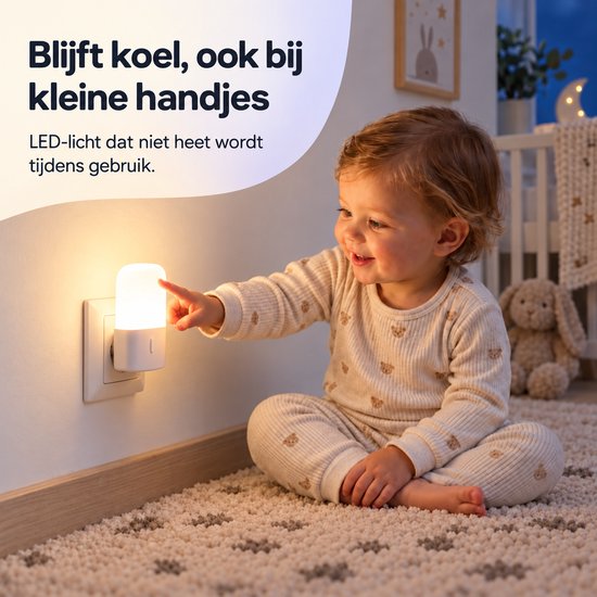 Latium Nachtlampje met Bewegingssensor - 2 stuks - Geschikt voor Baby's, Kinderen en Volwassenen van Merkloos — afbeelding 5