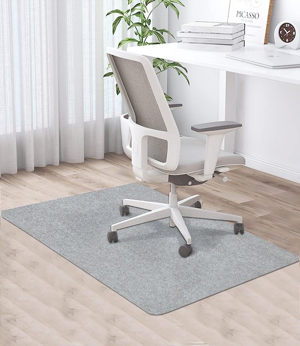 Beschermende Vloermat voor Bureaustoelen, 90 x 120 cm, Lichtgrijs, Krasbestendig, Ideaal voor Harde Vloeren, Vloerbescherming en Stoelpads voor Laminaat
