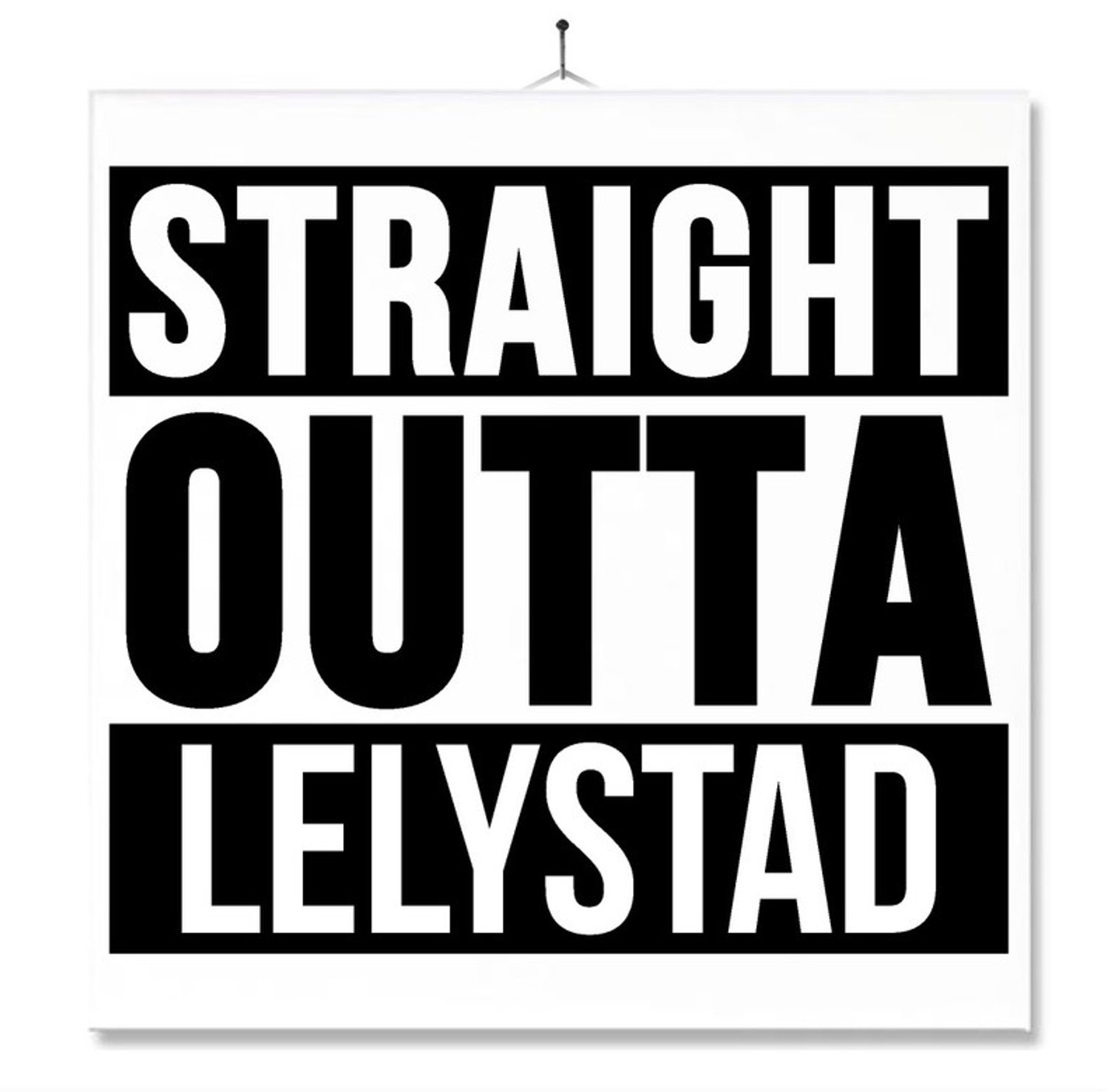 MC Living Tegel Met Opdruk | Geschenk | Wc | Toilet | Straight Outta Lelystad Multi-Color