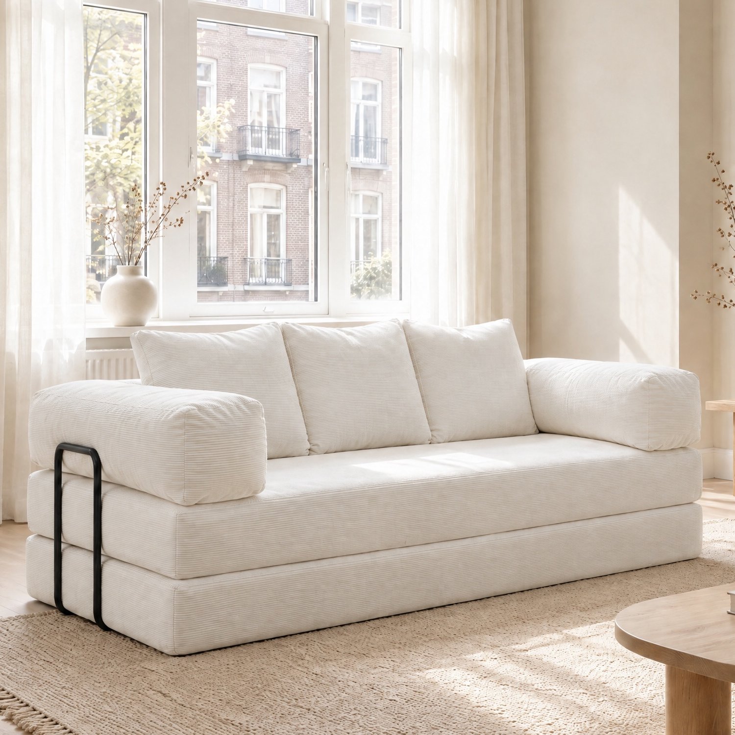 Best Life Slaapbank 2 Persoons - 3-Zits Zetelbed - Sofa - Bedbank - Bank - Beige