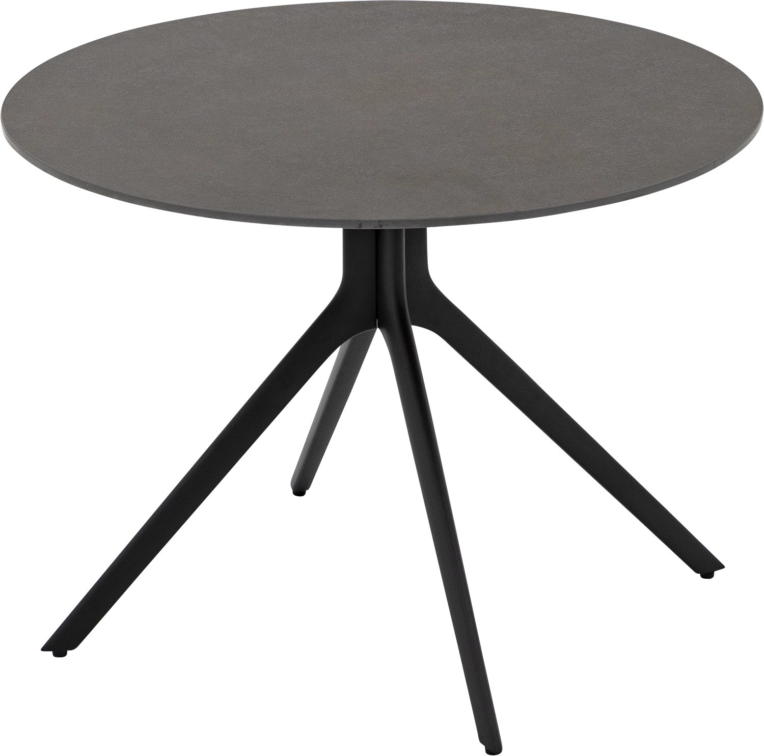 Goossens Salontafel Jay - 60 x 45 x 60 - keramiek - bruin - rond keramiek bruin