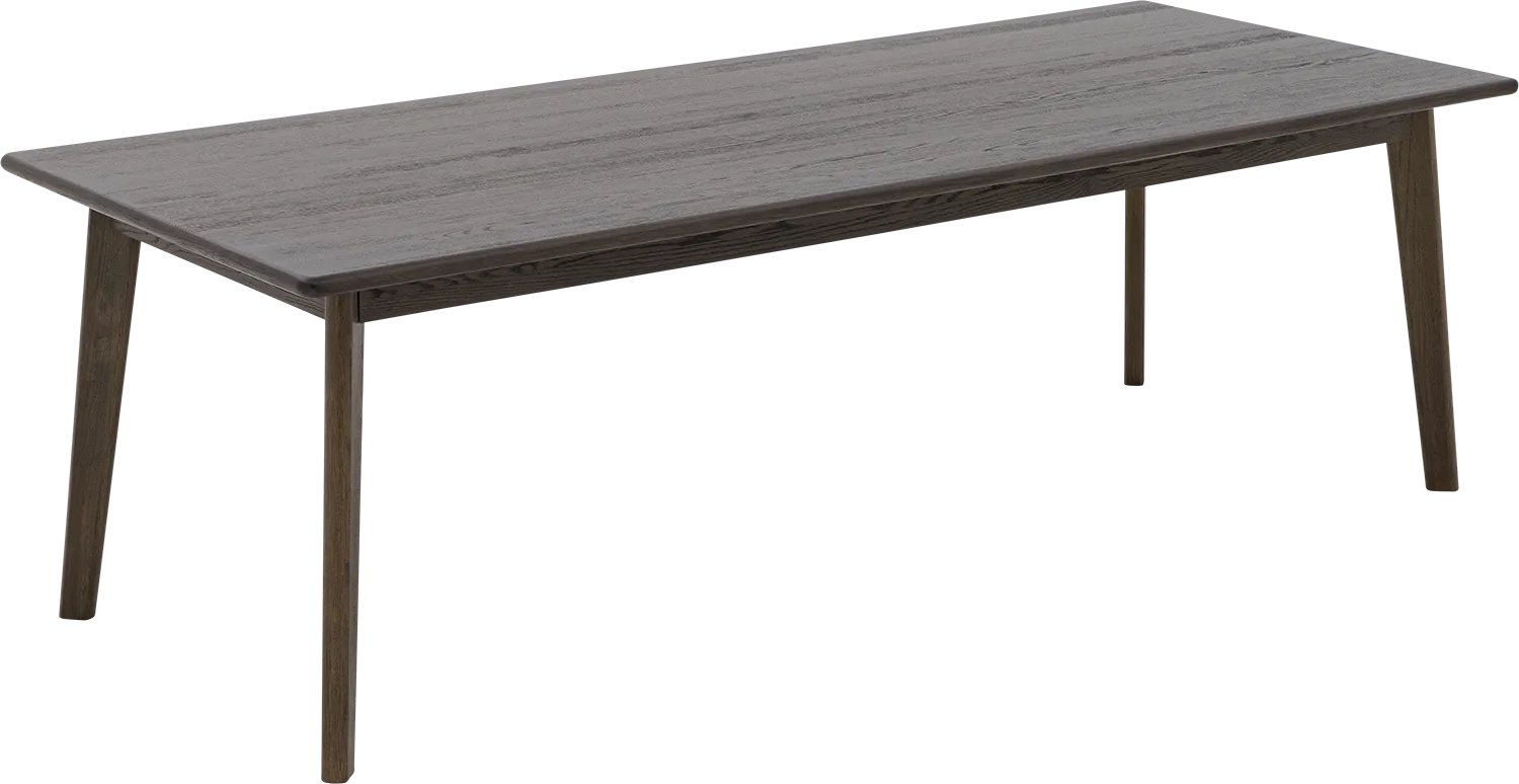 Goossens Eettafel Dina - 240 x 76 x 100 - Essenhout - bruin - rechthoekig donkerbuin gelakt