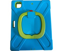 Beschermhoes voor iPad Pro 12,9 inch (2021/2020/2018) – Robuuste Schokbestendige Case met Standaard, Polsband, Schouderriem & Penhouder – Turquoise/Groen