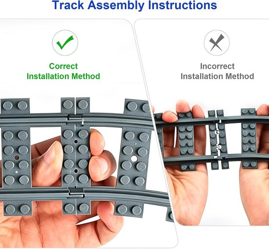 Treinspoorset met rechte en gebogen rails, 35 stuks — afbeelding 4