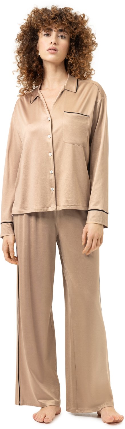 Mey Pure Shine Dames Pyjama Golden Hazel Bruin
