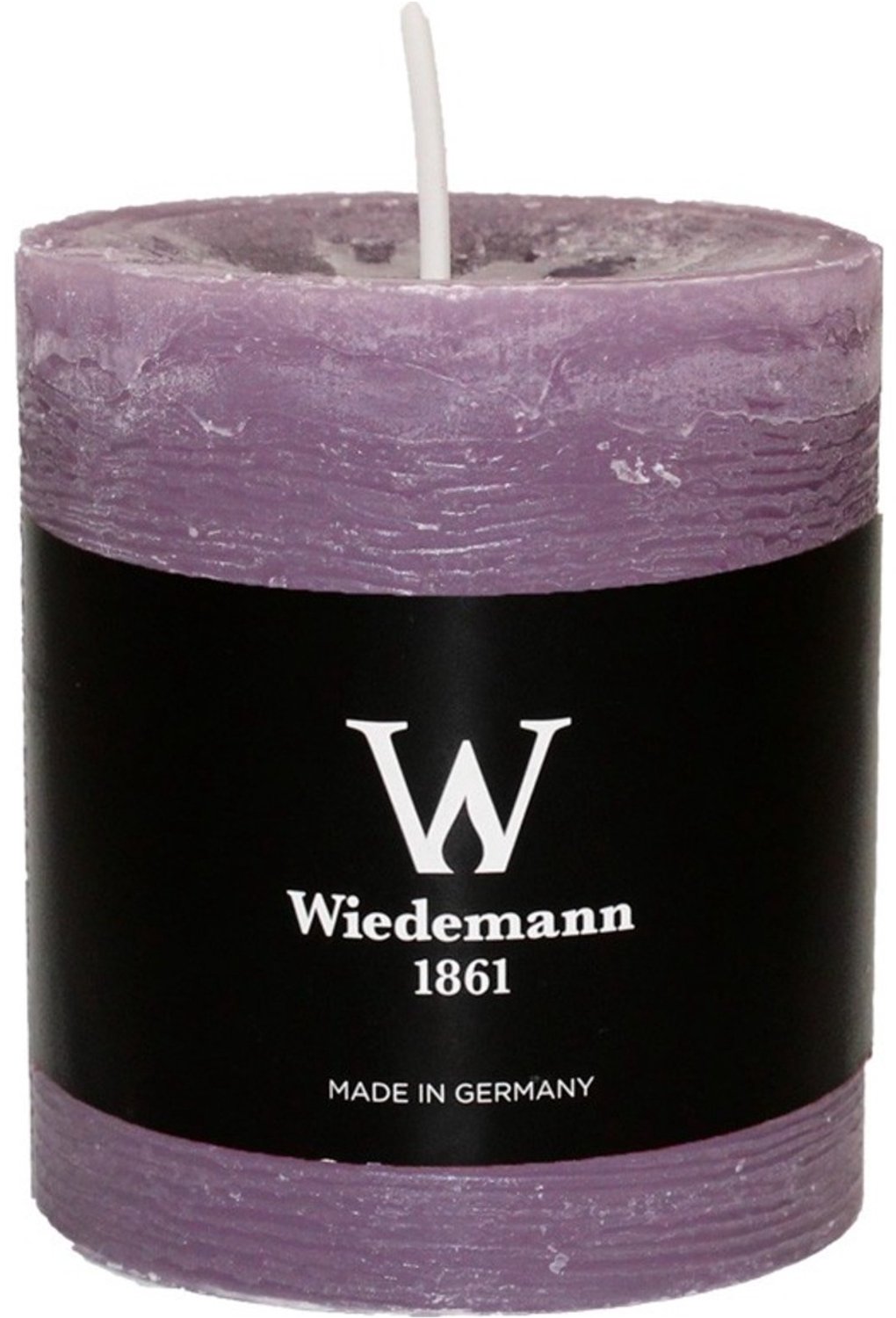 Wiedemann Marble Rustik stompkaars mauve, doorgekleurd, Ø 68 x 80 mm Paars