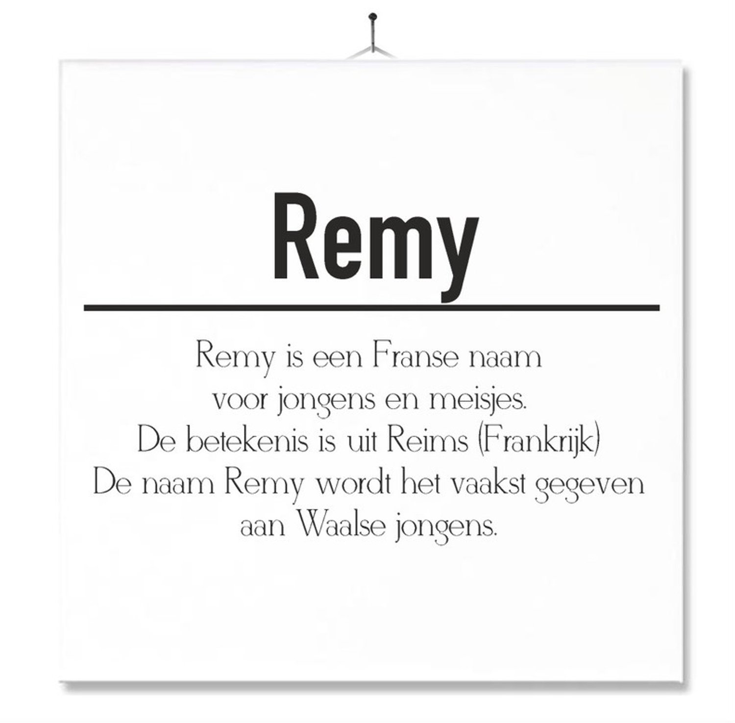 MC Living Tegel Met Opdruk | Betekenis | Kado | Cadeau | Met Naam - Remy Multi-Color