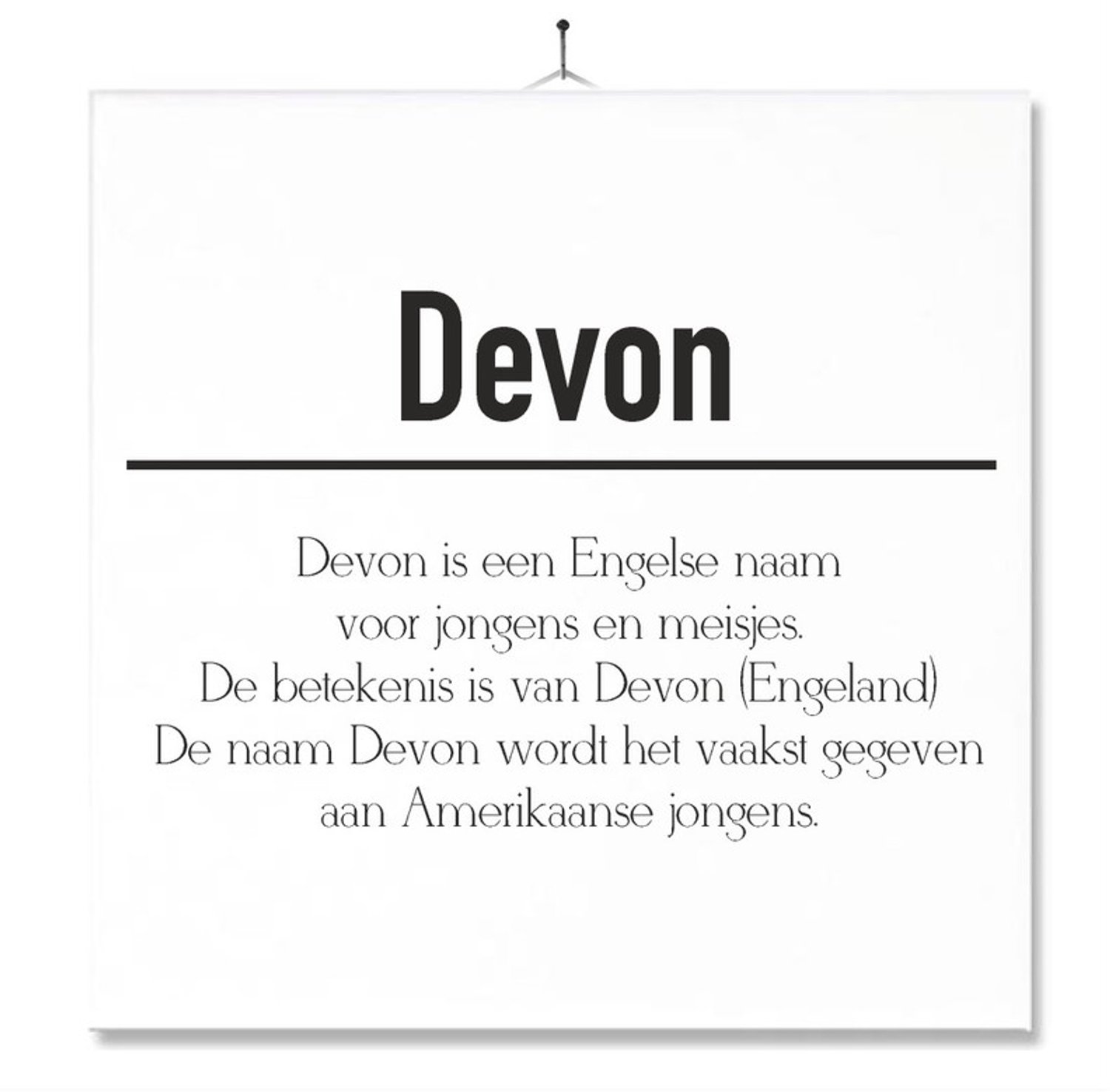 MC Living Tegel Met Opdruk | Betekenis | Kado | Cadeau | Met Naam - Devon Multi-Color