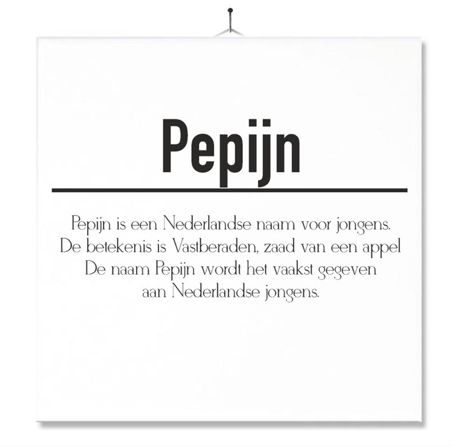 MC Living Tegel Met Opdruk | Betekenis | Kado | Cadeau | Met Naam - Pepijn Multi-Color