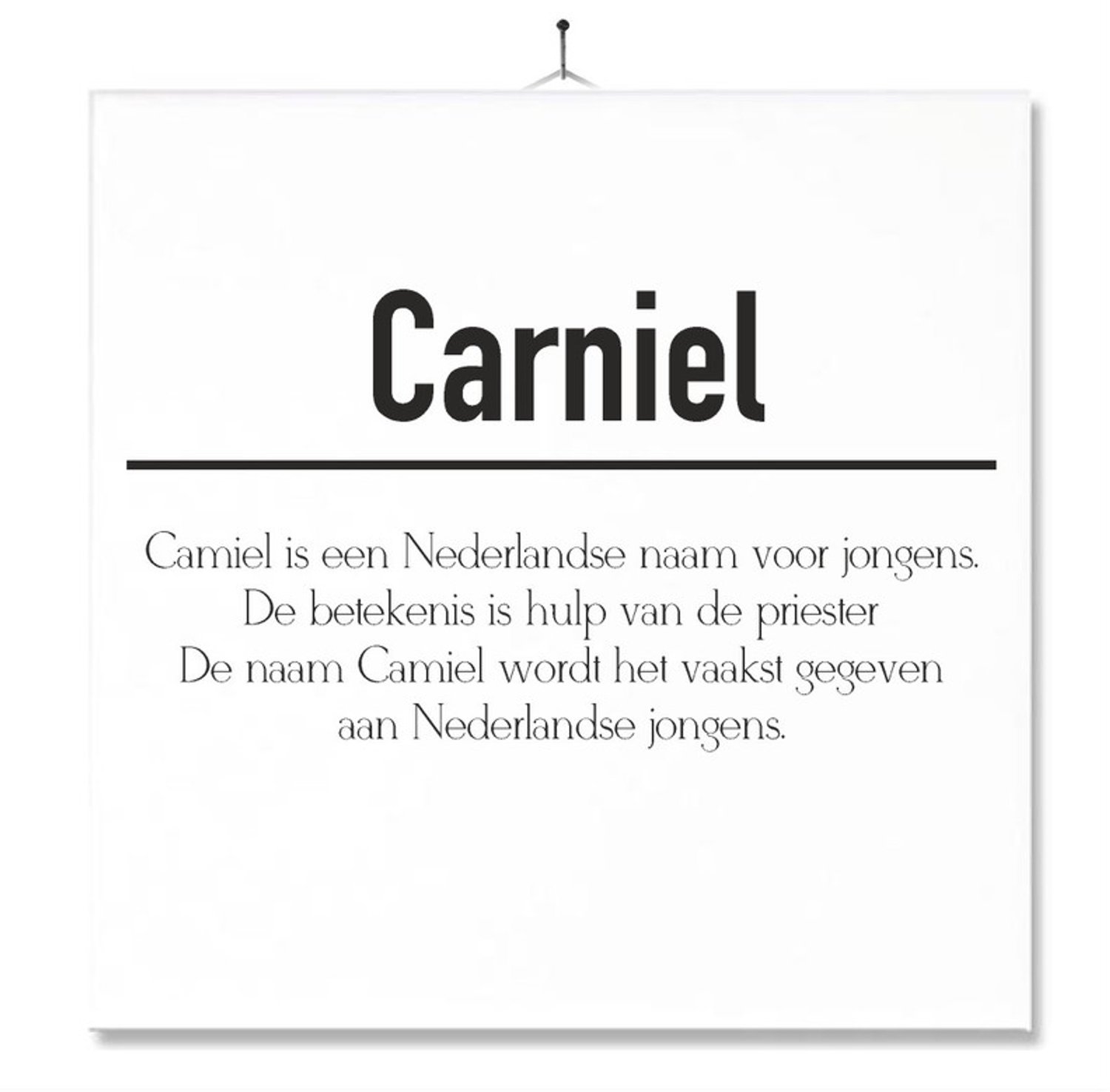 MC Living Tegel Met Opdruk | Betekenis | Kado | Cadeau | Met Naam - Carniel Multi-Color