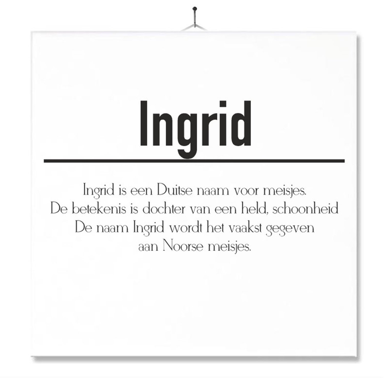 MC Living Tegel Met Opdruk | Betekenis | Kado | Cadeau | Met Naam - Ingrid Multi-Color