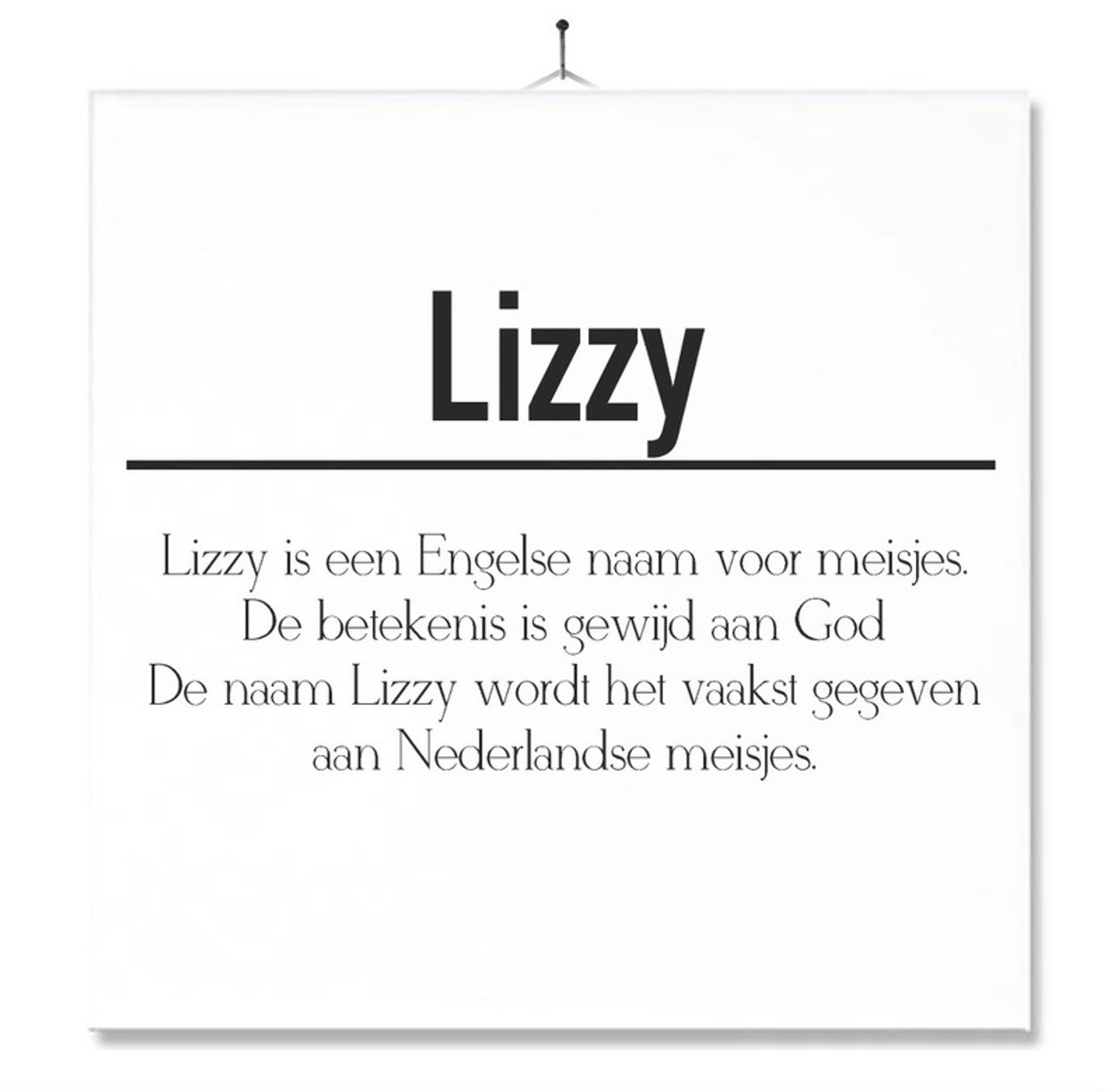 MC Living Tegel Met Opdruk | Betekenis | Kado | Cadeau | Met Naam - Lizzy Multi-Color