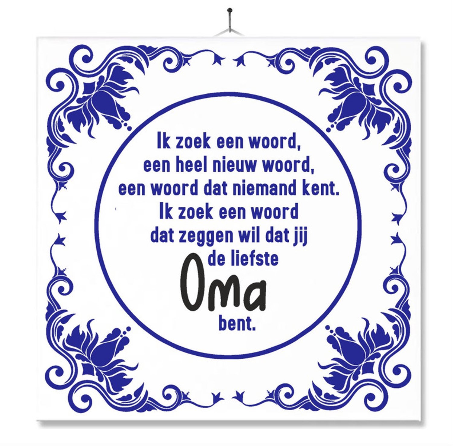 MC Living Tegel Met Opdruk | Grappig | Humor | Verjaardag kado | Toilet WC | Jij de liefste Oma bent Multi-Color