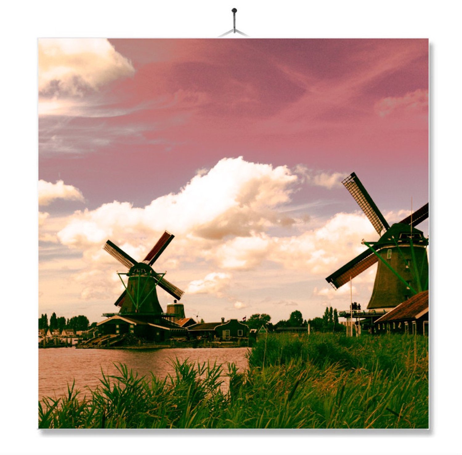 MC Living Tegel Met Opdruk | Cadeau | Verjaardag kado | Windmolens Multi-Color