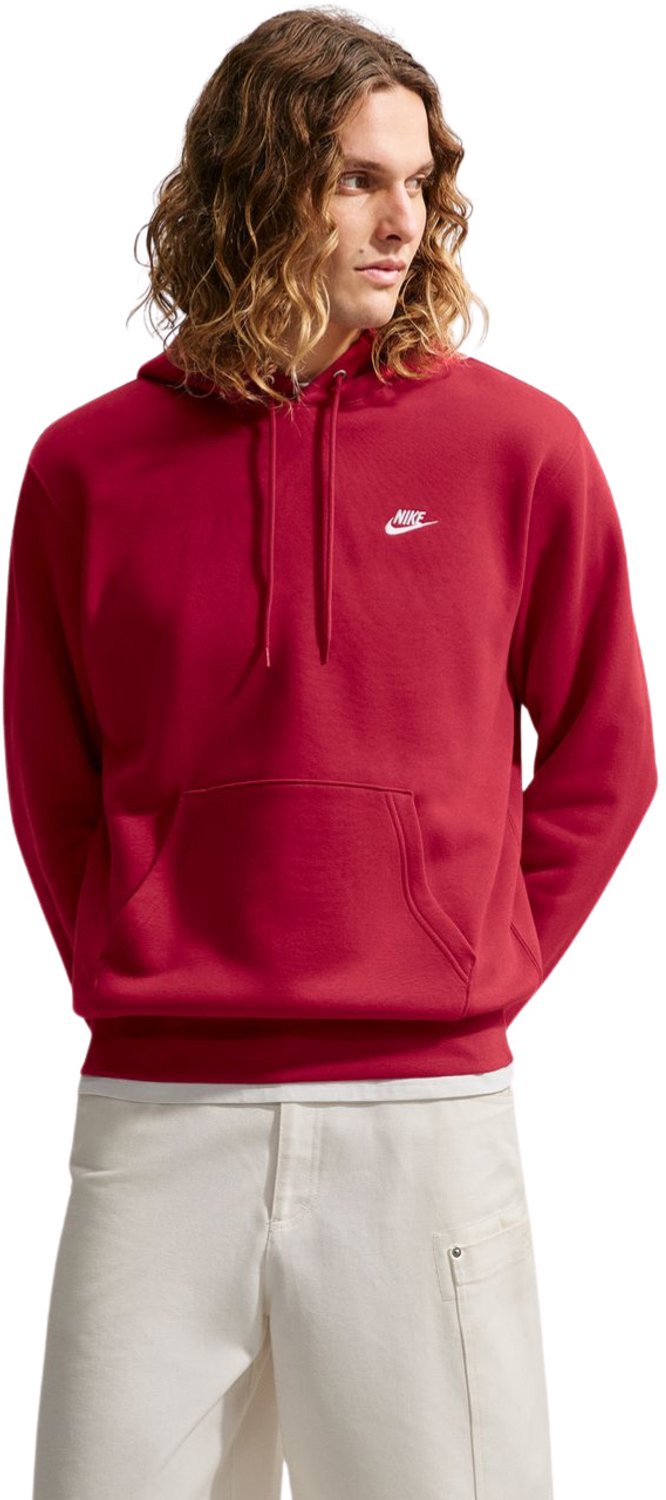 Nike Club Fleece Hoodie Heren Rood