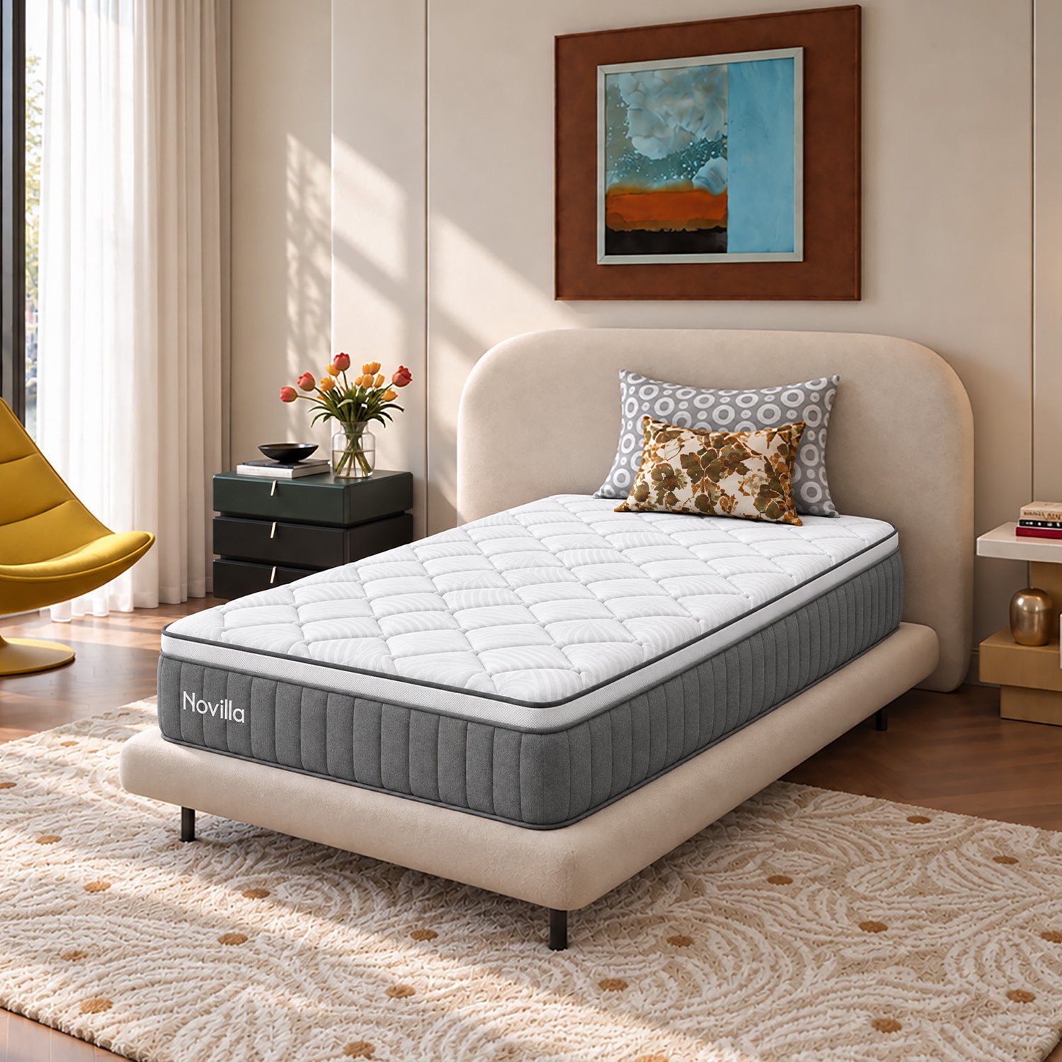 Novilla Koudschuimmatras 120x200 cm - 7 comfortzones - H3 - 22 cm Grijs