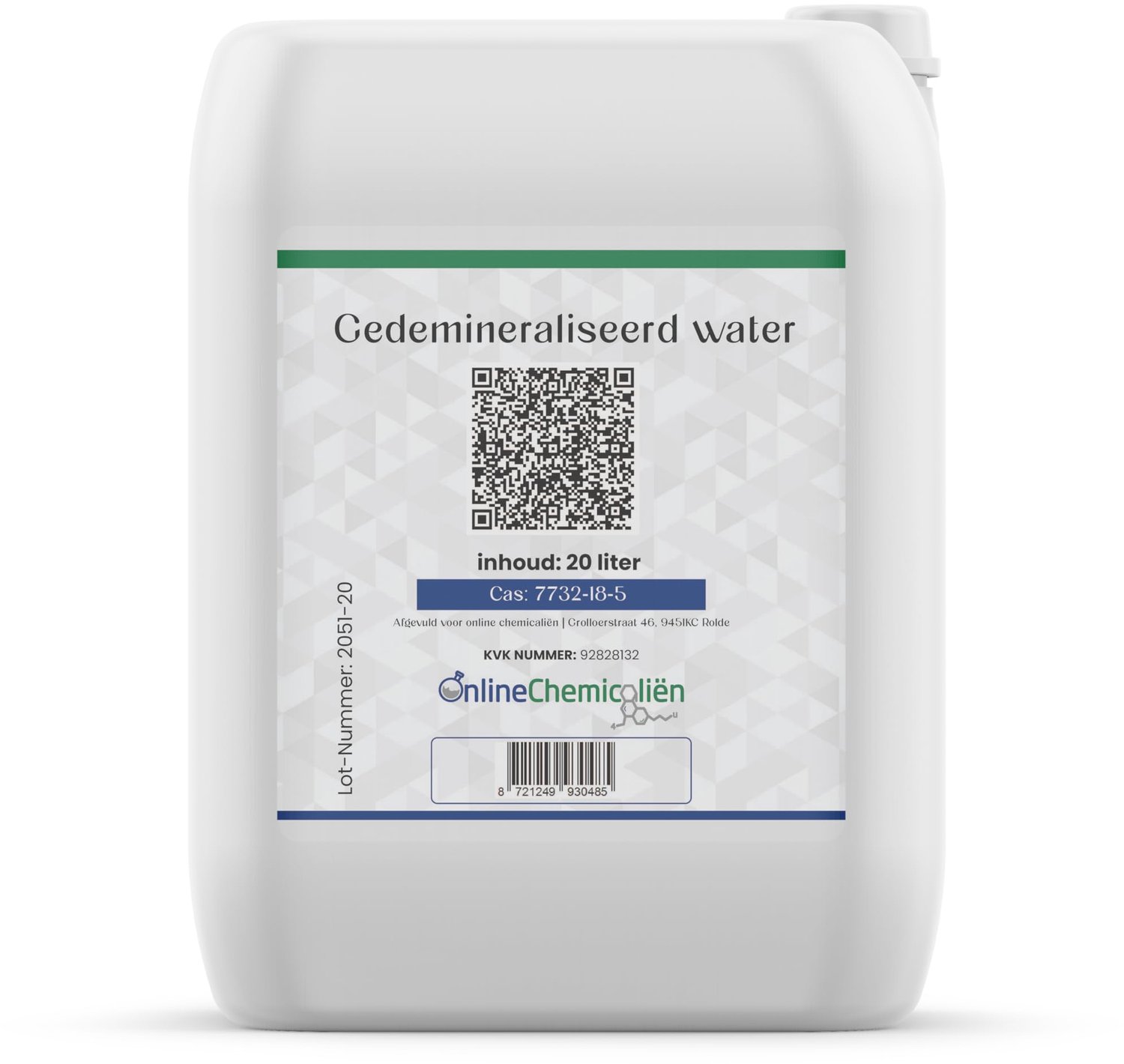 Gedemineraliseerd Water 20 Liter - Demi Water