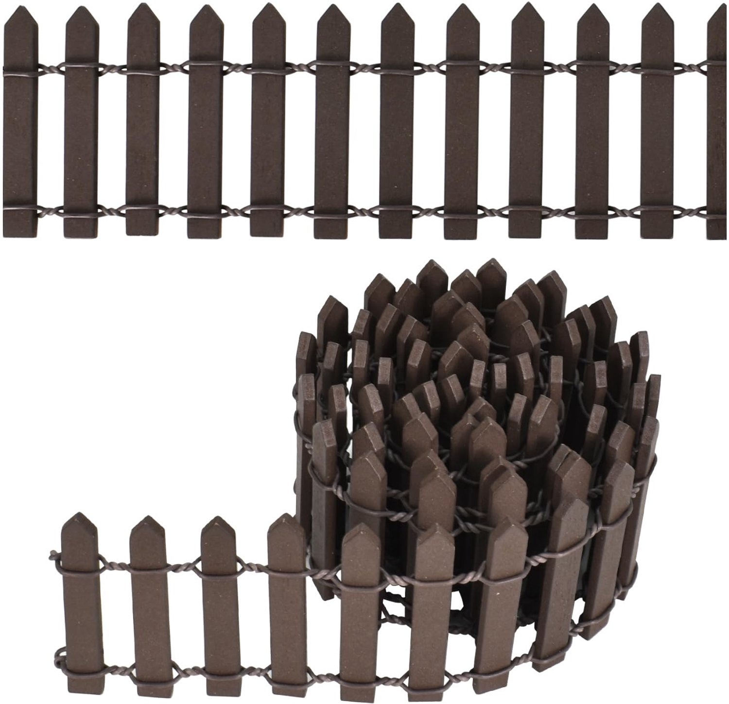 Miniatuur Hek voor Fairy Garden - Bruin - 90x5cm