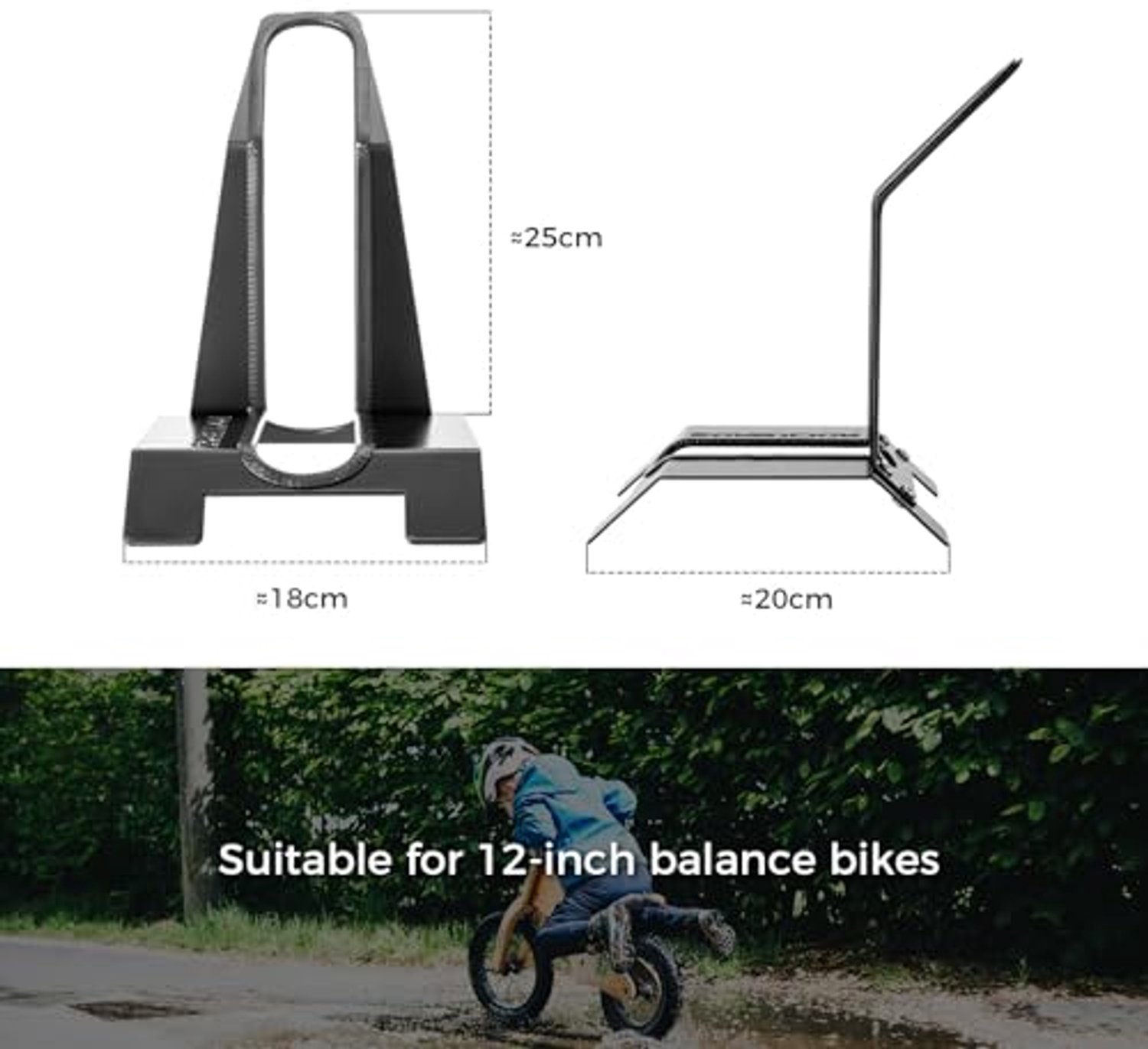 Fietsenstalling voor Kinderfiets - Zwart - L-vormig