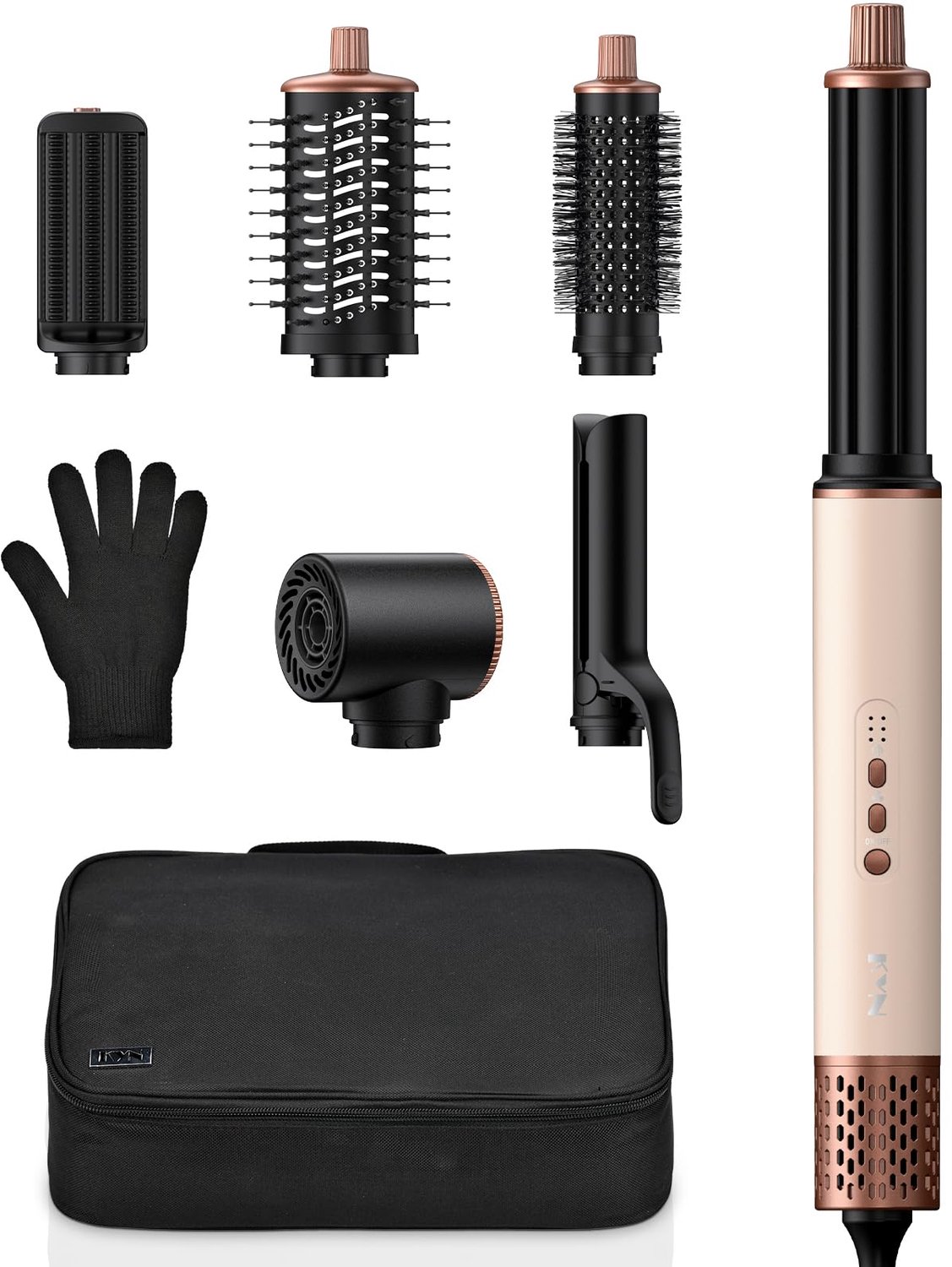 6-in-1 Haardroger en Styling Set voor Volume en Krullen
