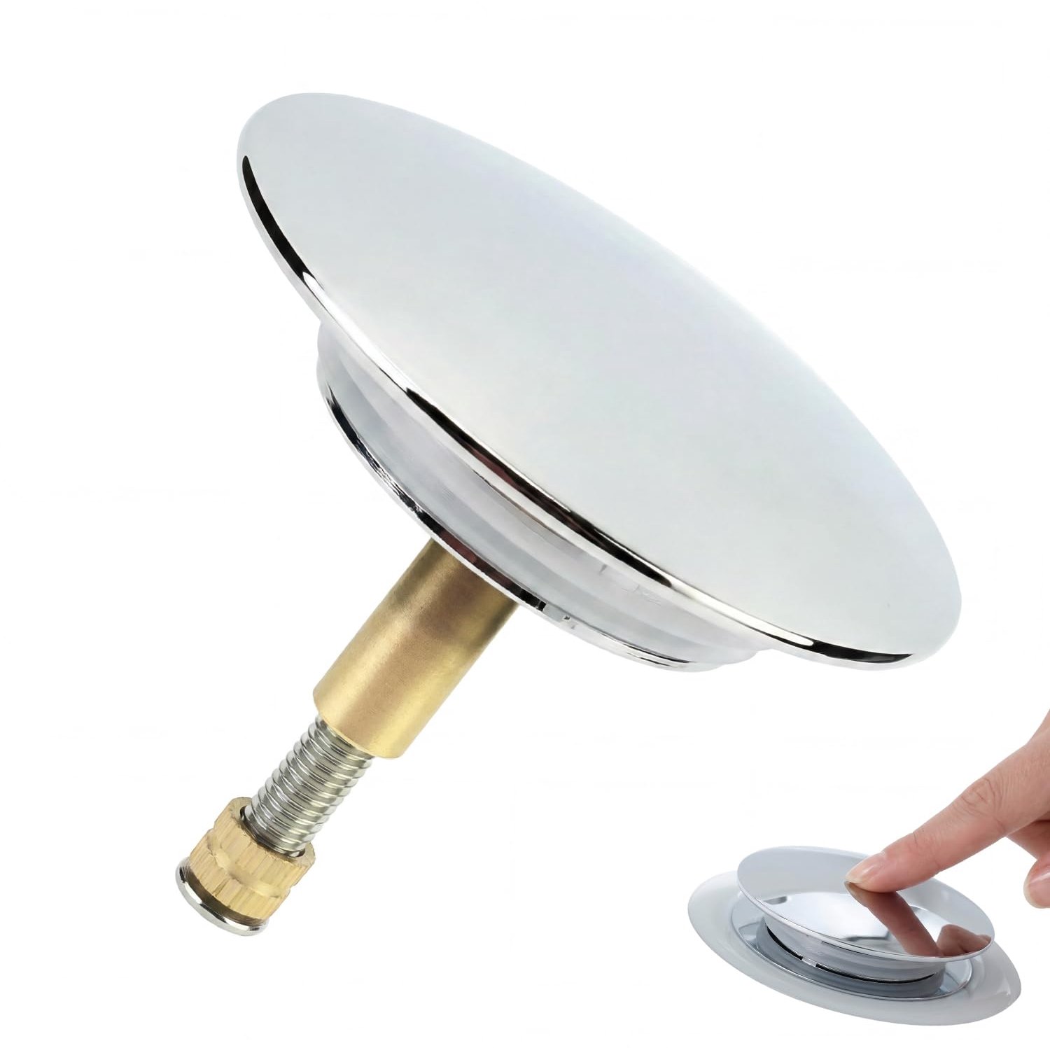 Universele Badstop met Dubbele Sealing - 72mm Chroom