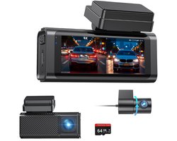 Dashcam voor Auto - Auto Camera - Dashcam Voor en Achter Draadloos - 4cm x 9cm x 6cm - Zwart