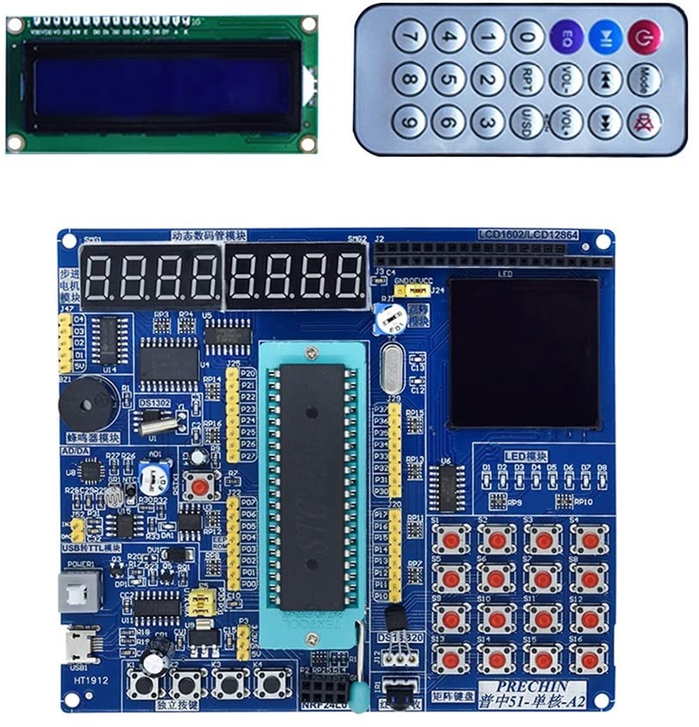 Ontwikkelingsboard C51 met LCD1602 voor Microcontroller Projecten