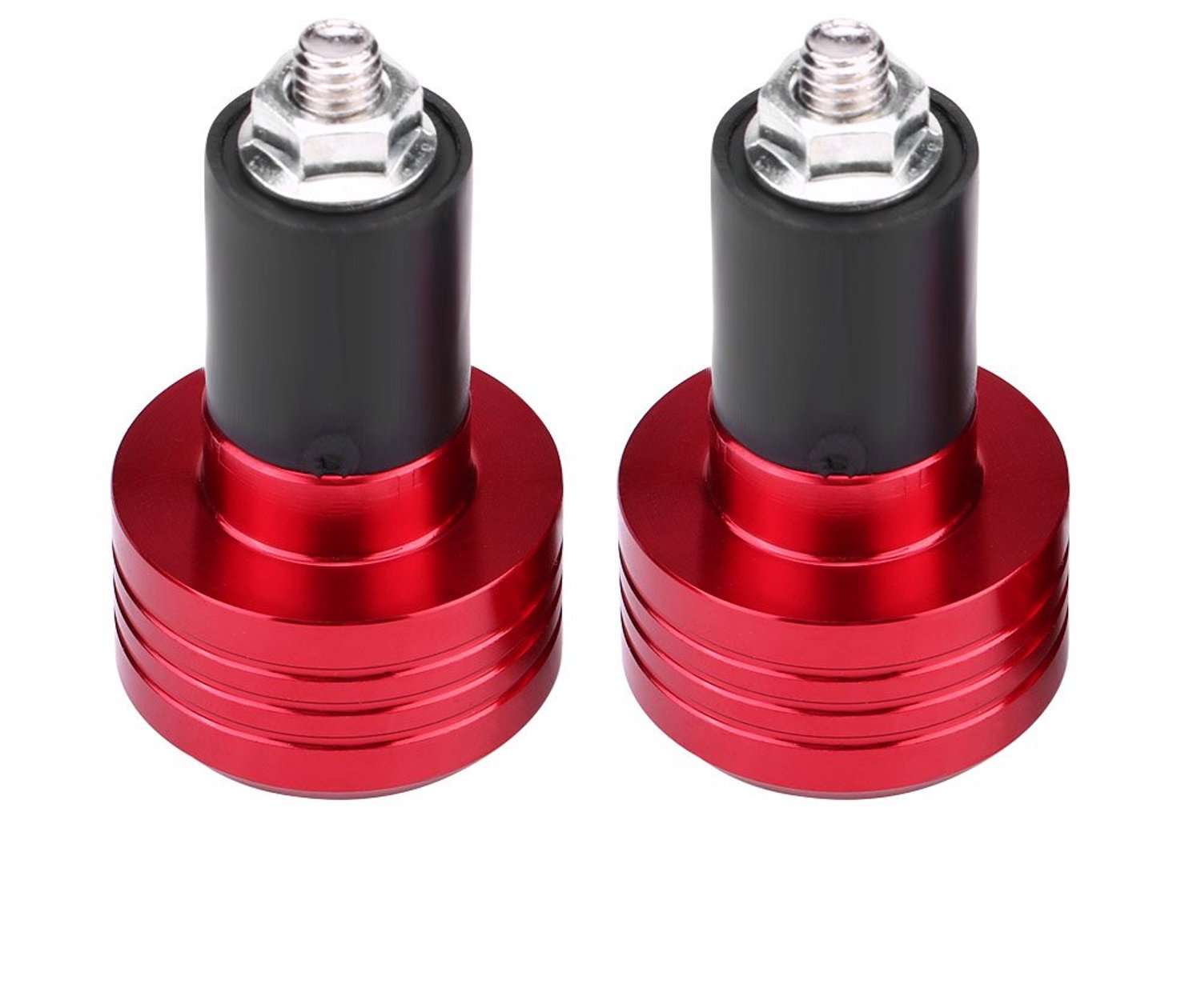 Stuuruiteinden Aluminium - Motor Handvatten - Universeel 22 mm - 2 Stuks - Rood/Zwart/Zilver/Blauw - Gewicht 103 g - Motorhandvat