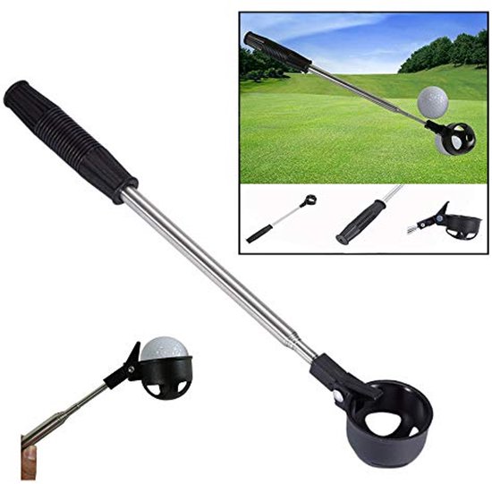 RVS Golfbal Ophaalhulp met Uittrekbare Stang — afbeelding 5
